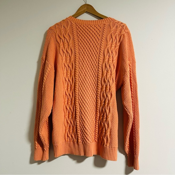 Aritzia | Sunday Best Peach Knit Sweater Oversized - Picture 4 of 13